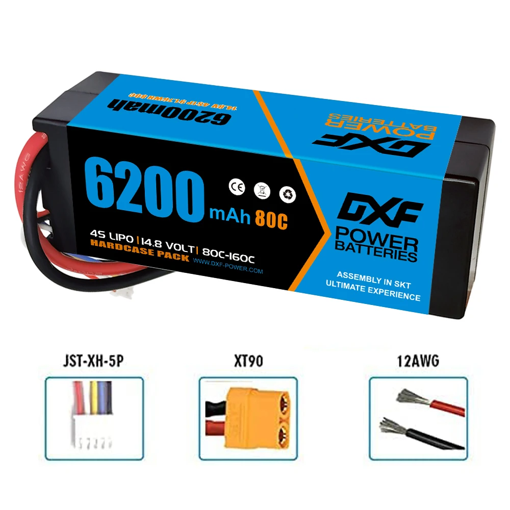 Dxf Grafeen Lipo 4S 15.2V Batterij 6500Mah 140C Gold Versie Racing Serie Hardcase Voor Rc Auto Vrachtwagen evader Bx Truggy 1/8 Buggy