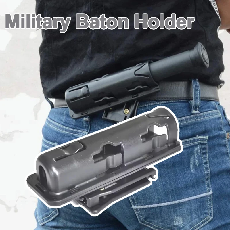 

1/2PCS Tactical Baton Holder 360 Universal Outdoor Degree Rotation Retractable Self Defense Edc Hunting Survival Tools