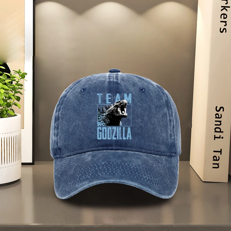 Godzillas Washed Denim Baseball Cap Solid Color Vintage Cute Sport Hat Outdoor Soft Top Breathable Versatile Sunshade Caps Gifts