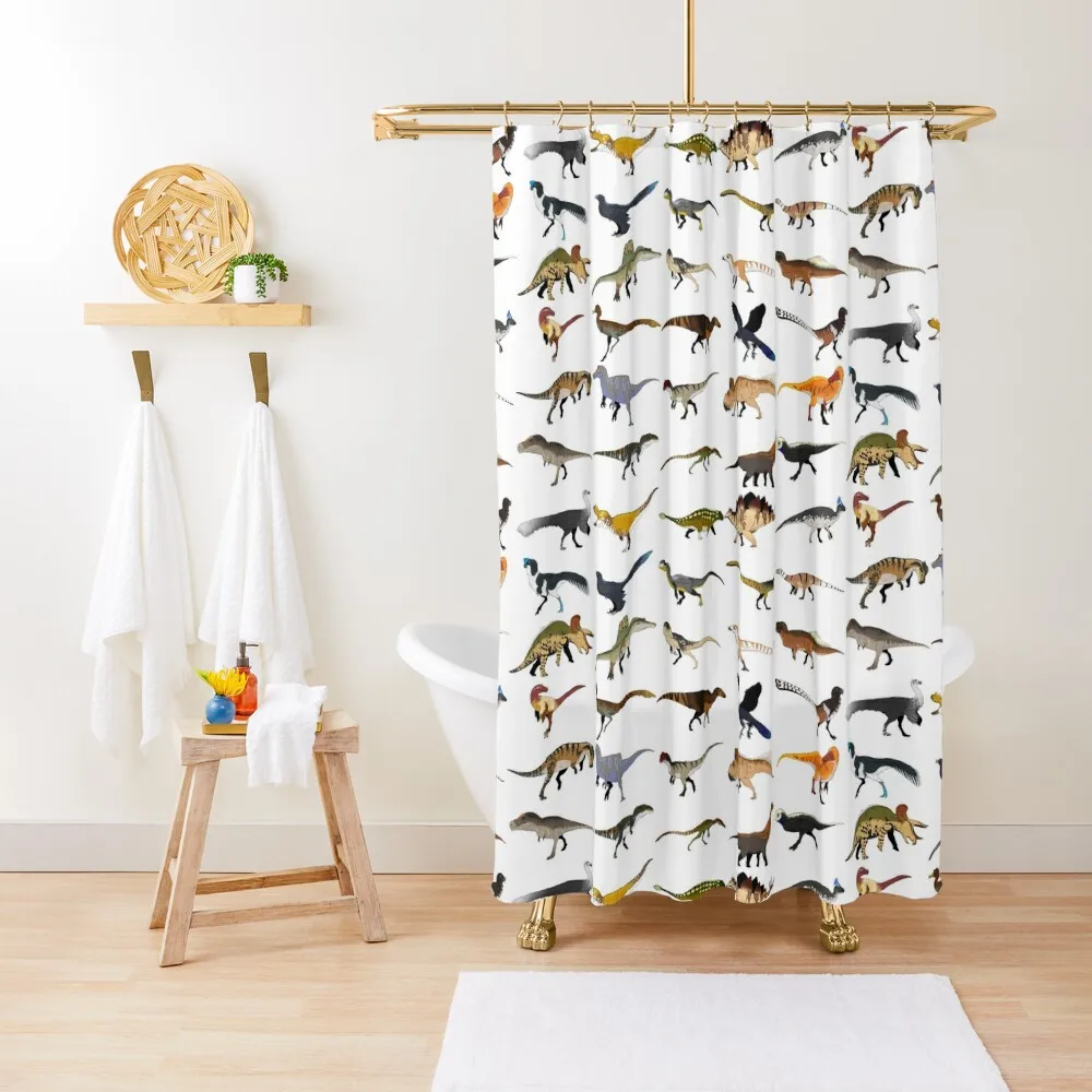 

Lots of Dinosaurs Shower Curtain In The Bathroom Bathroom Shower Anime Bathroom For Shower Curtain