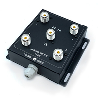 AT-14 4-Way Coax Remote Antenna Switch Antenna Switch 1.8-60MHz Antenna Splitter Switch RF Antenna Switch For Radio Stations