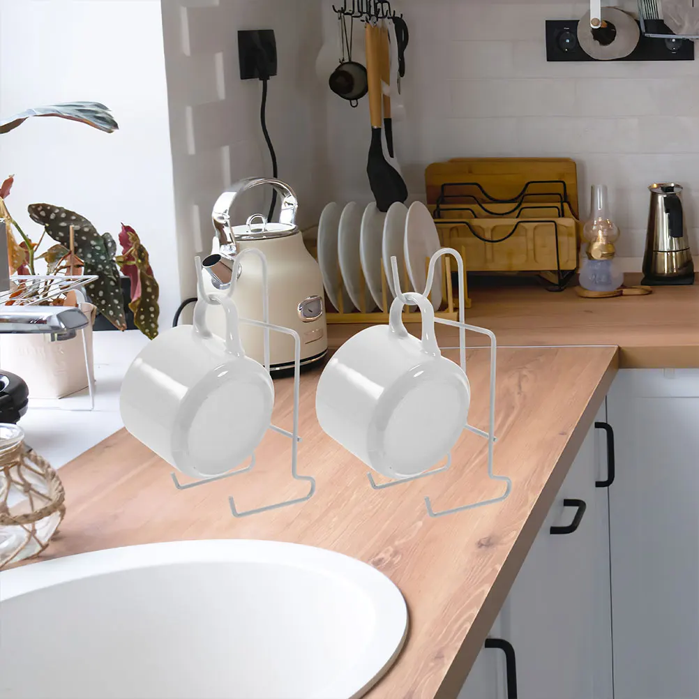 

Coffee Cup Holder Iron Display Rack Stable Mug Organizer for Home Shop Counter Display Stand Plate Organizer Cup Shelf