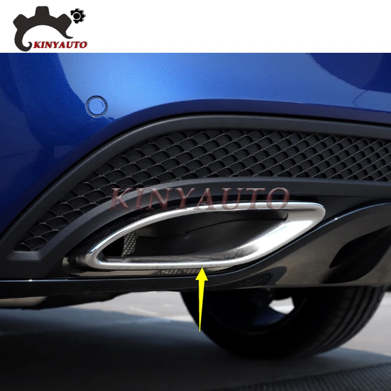 لبنز C180L C200L E300L GLC260 GLC300 المصد الخلفي الخمار غطاء الكسوة الخلفية اسطوانة العادم الأنابيب الإطار الخلفي العادم نهاية