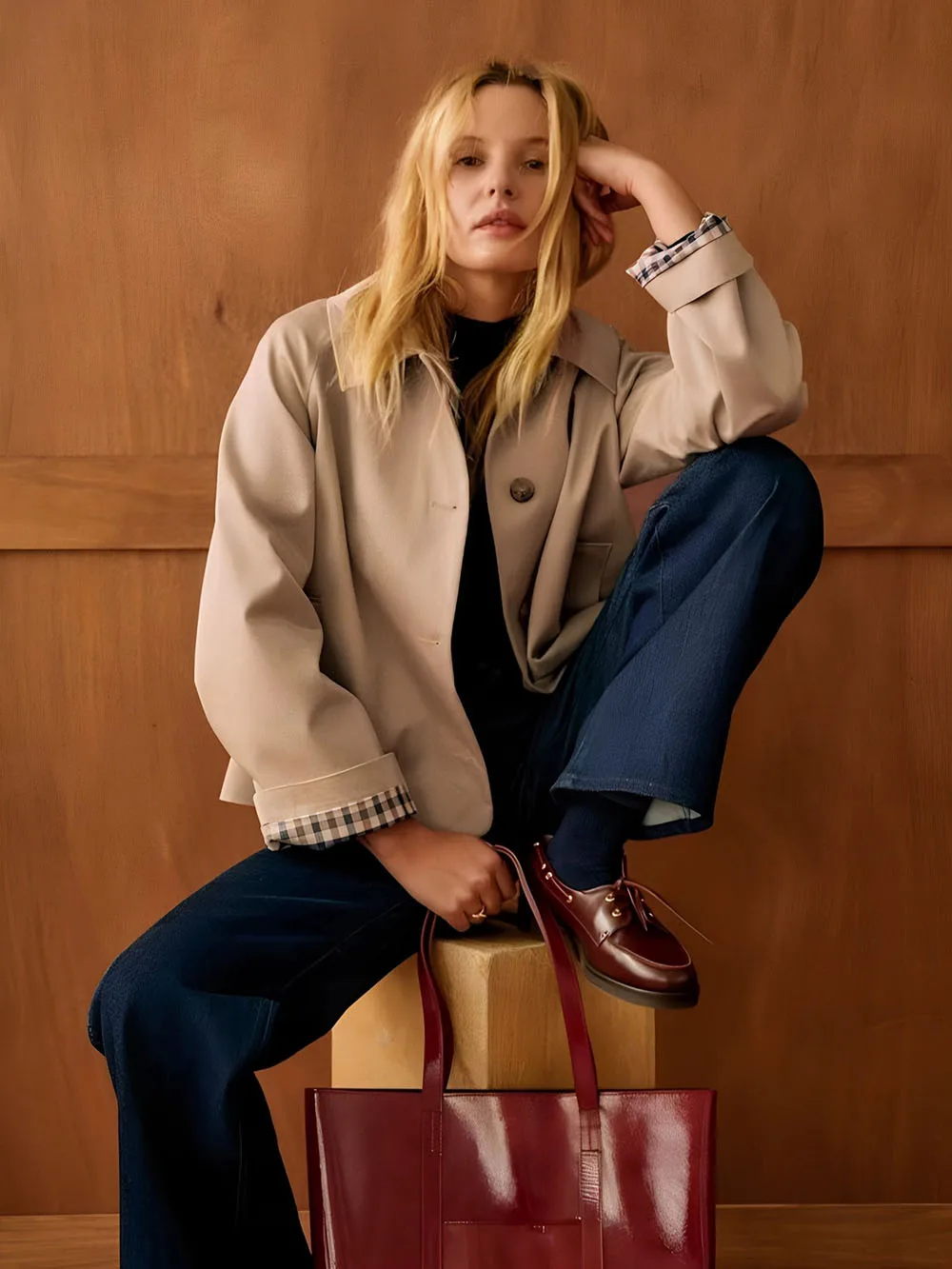 Vintage Woman’s Windbreaker Lapel Trench New Coat Classic Style Single Breasted Short Style Casual Daily Outerwear 2026