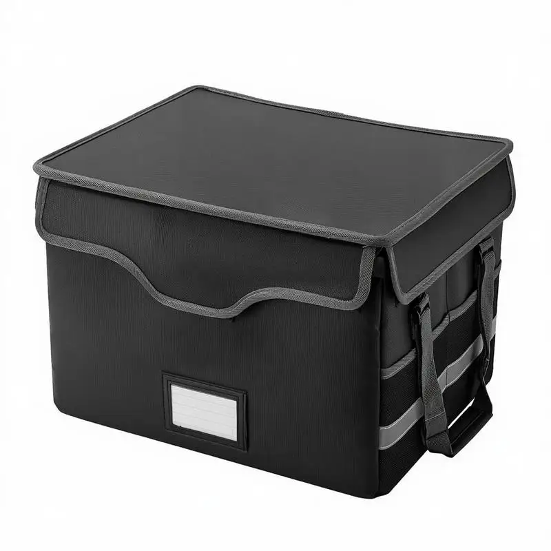

Fireproof Document Box, 1832 ℉ Heat Insulated Fireproof & Waterproof Box with Lock, Portable File Storage Security Organizer Home Office Travel Use, for Passports, Important Documents & Files
