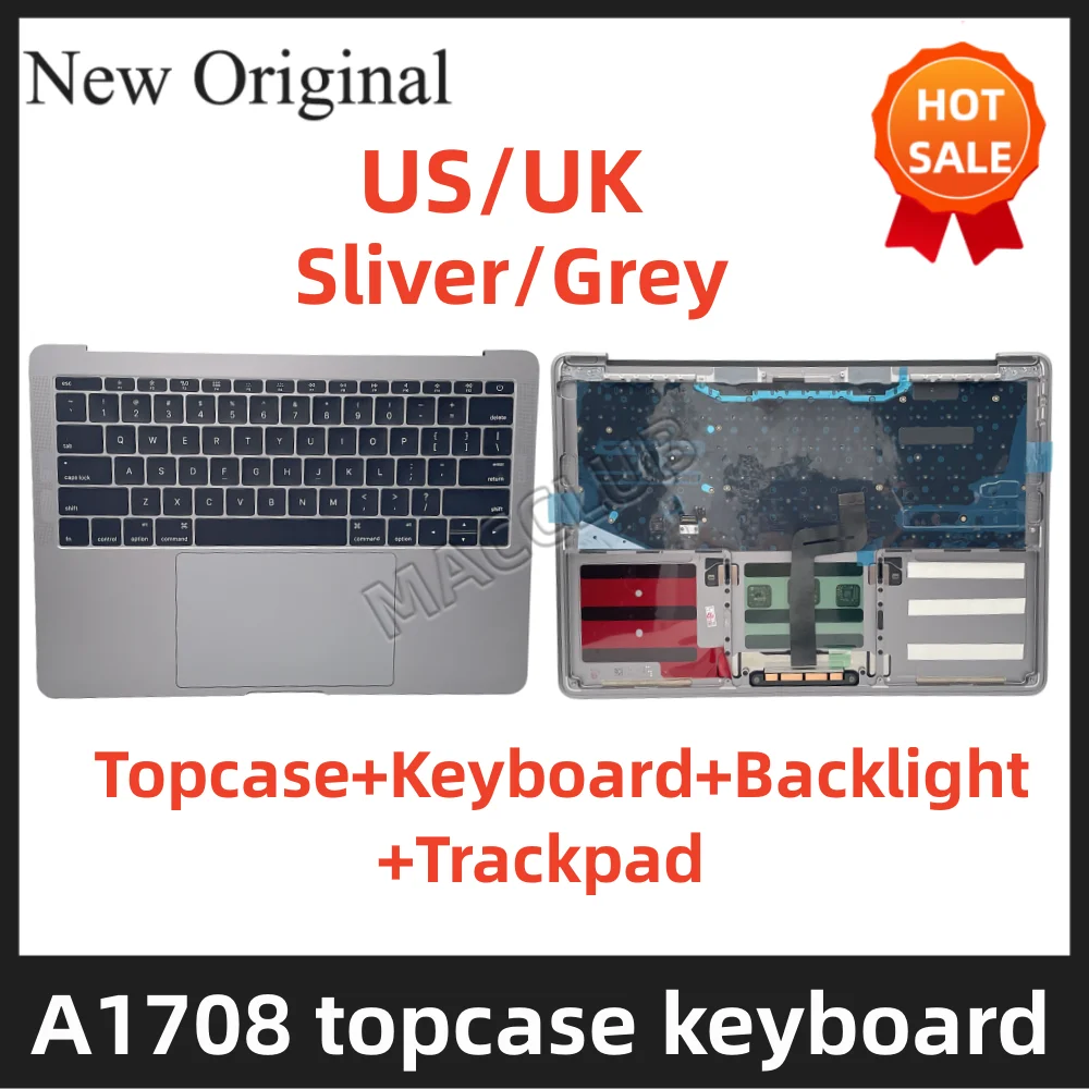 A1708 US UK EU Layout topcase for Macbook PRO Retina 13'' A1708 EMC 2978 3164 TOP CASE With keyboard trackpad backlight