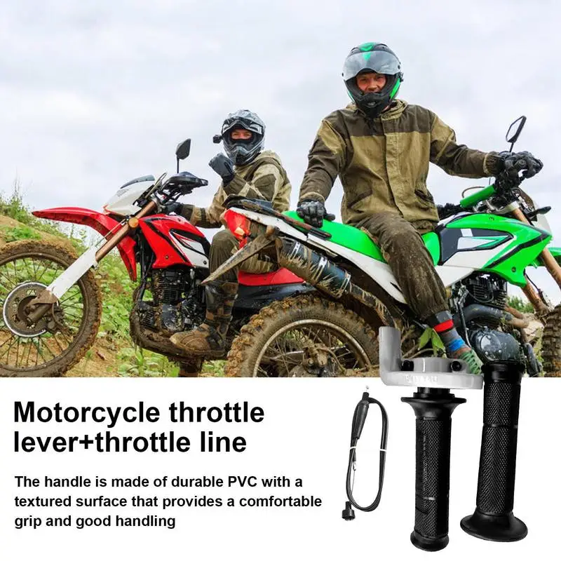 Throttle Handle Grips And Cable Motorcycle Grips Set Throttle Grip Twists With Throttle Cable Dirt Bike Grips With Handlebar