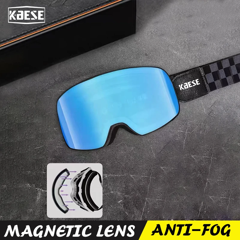 

Magnetic Attraction Sunglasses Blue Skiing Goggles Windproof Motorcycle Goggles Cycling HD Anti-Fog Snow Goggle Outdoor Sports