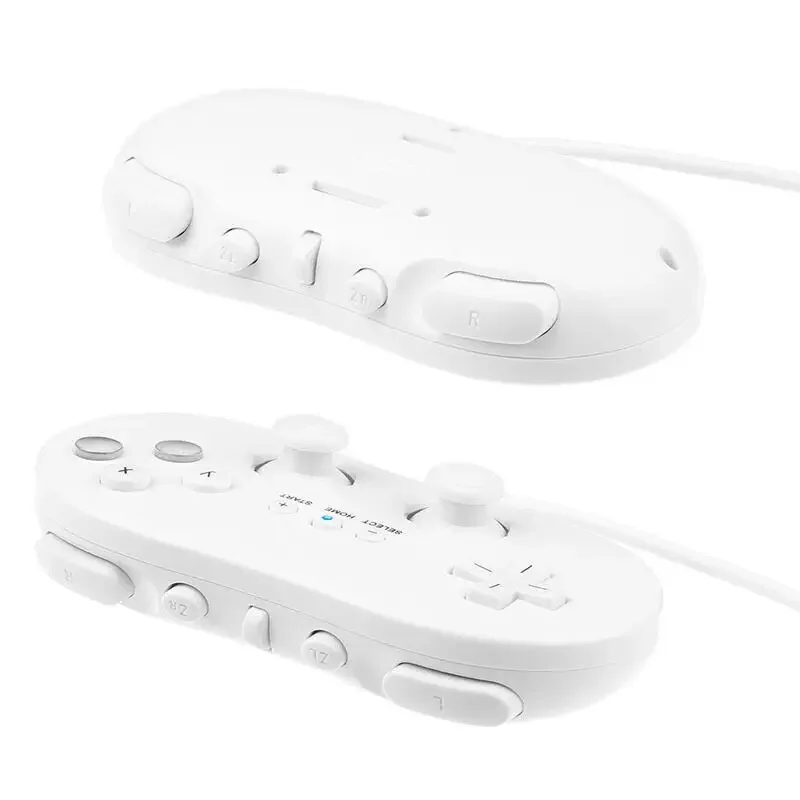 Controle de Jogo Clássico com Fio para Wii/Wii U, Joypad Joystick Gamepad para Nintendo Wii/Wii U (1 unidade)