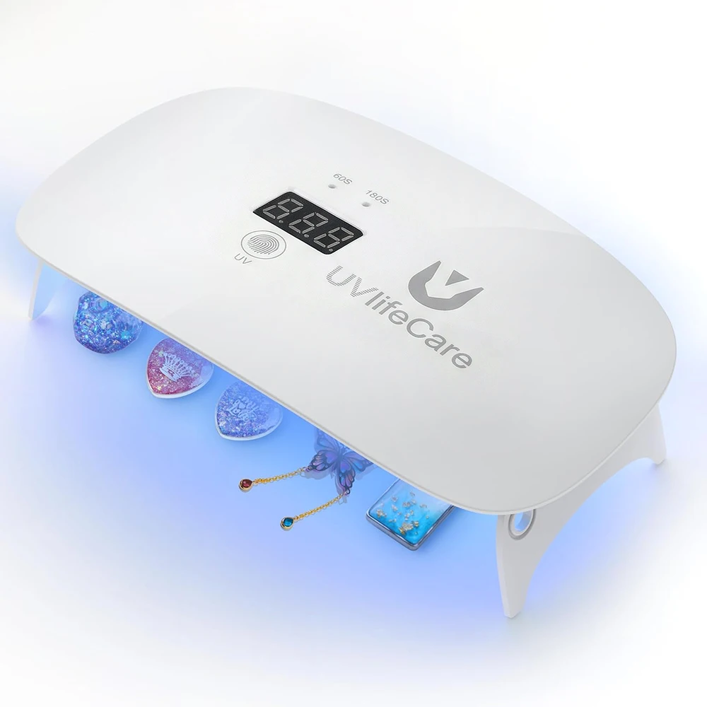 Mini UV Light for Resin, 2.5X Higher Energy, Portable Faster Curing Lamp, Lightweight for Resin Molds Jewelry Making Craft Decor