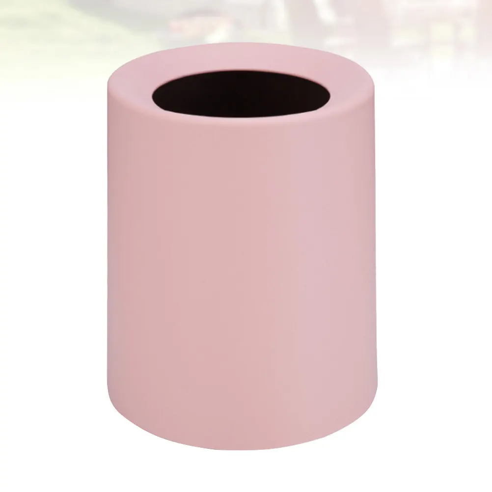 

Матовая розовая мусорная корзина для дома, для спальни, гостиной, рабочего стола, пластиковый контейнер для отходов