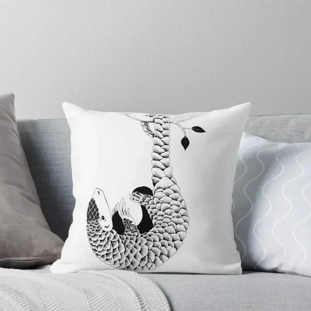 Dangling Pangolin Throw Pillow Pillow Case Christmas home decor items pillow