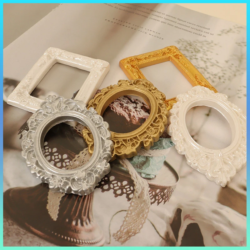 Dollhouse Scene Accessories Photo Frame Diy Cabin Mini Furniture Model Photo Decoration Toy Cute Mini Cartoon Simulation Doll