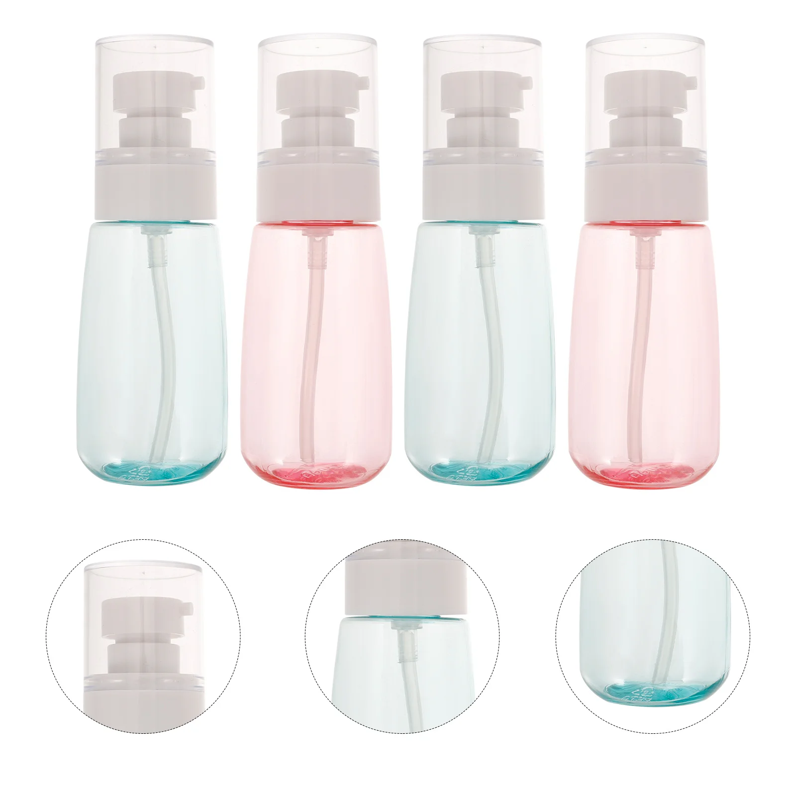 4 قطعة زجاجات السفر فارغة 60 مللي صغيرة مانعة للتسرب المحمولة شامبو غسول الحاويات السفر استخدام تخزين غسول الحاويات #1