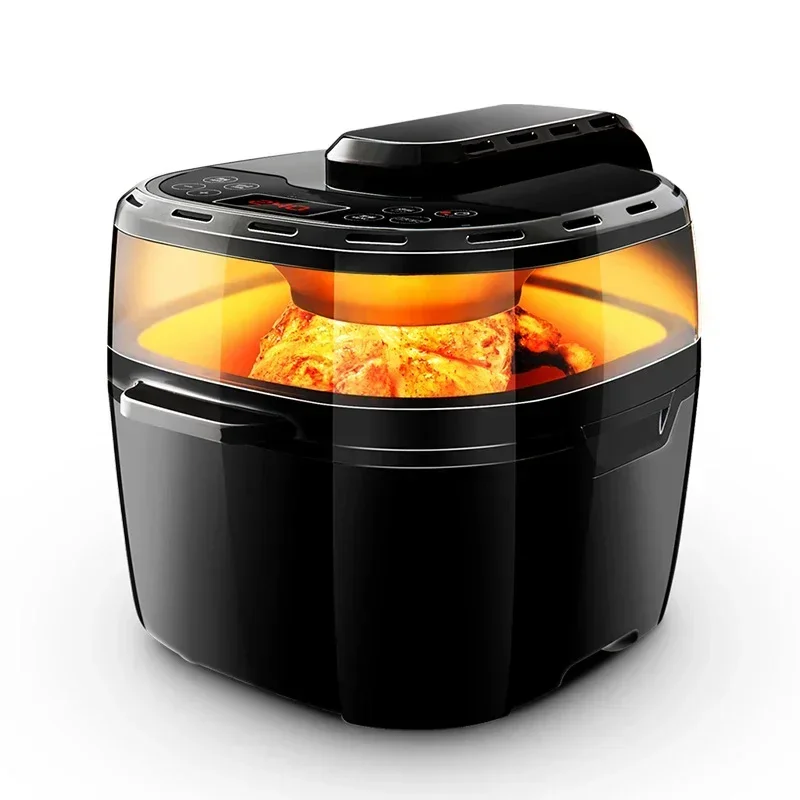 가정용 220v HD15 10L 220V/1200W 전기 에어 프라이어 360 °   치킨 윙 피자 베이킹 머신 LED 터치 스크린 프라이어 스마트 스모크