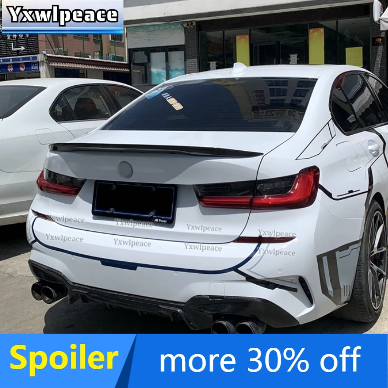 

P Style Real Carbon Fiber /ABS Spoiler For BMW G20 G28 2019-2022 320i 320D New 3 Series Rear Trunk Lip Spoiler Car Accessories