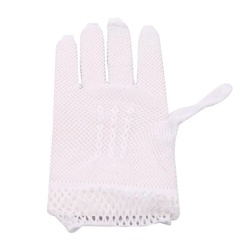 Women Summer Uv-Proof Driving Gloves Mesh Fishnet Gloves Mesh Solid Thin Summer Women Gloves Mitten Bridal/ Dance  Dress Gloves