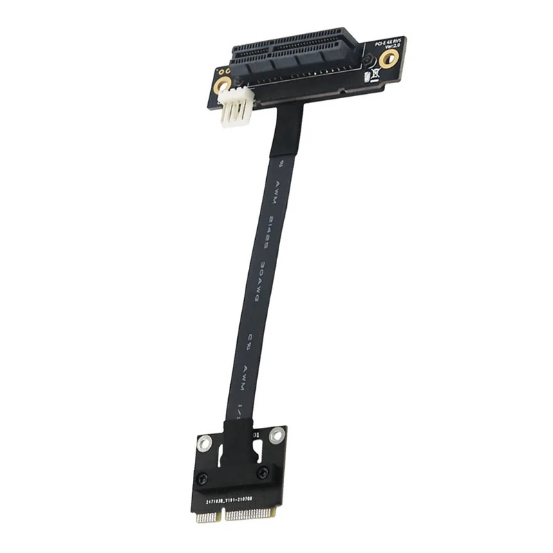 Top-Mini Pcie To PCI-E 4X 270 Degree Adapter Cable 20Cm PCIE3.0 Extension Port Adapter With 4Pin To SATA Power Cable For GPU