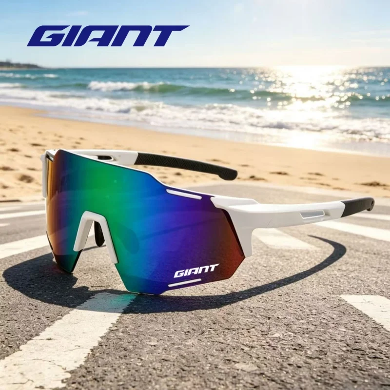 Riesige Fahrrad-Sonnenbrille Sportbrille Reitbrille Mountainbike Rennrad Outdoor-Brille mit Etui für Damen und Herren