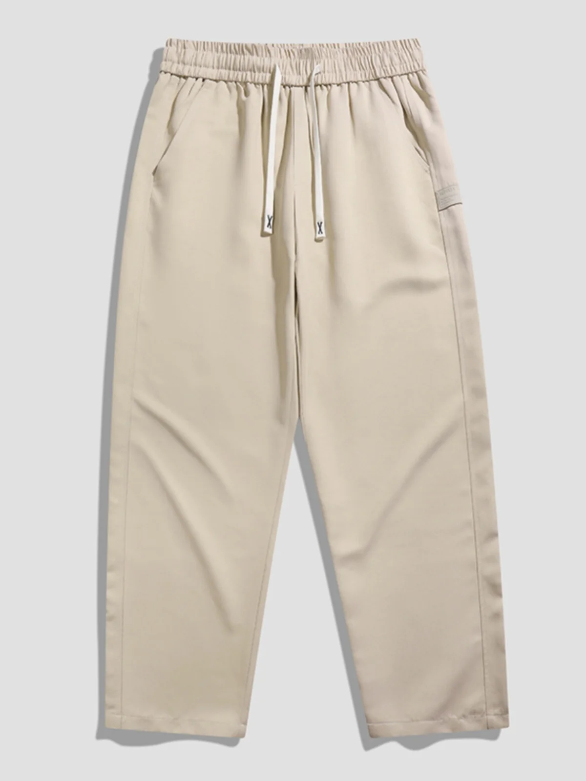 

Мужские повседневные брюки прямого кроя, весна-осень, свободный крой, новинка 2025, широкие спортивные штаны, модные, с высокой талией, на резинке