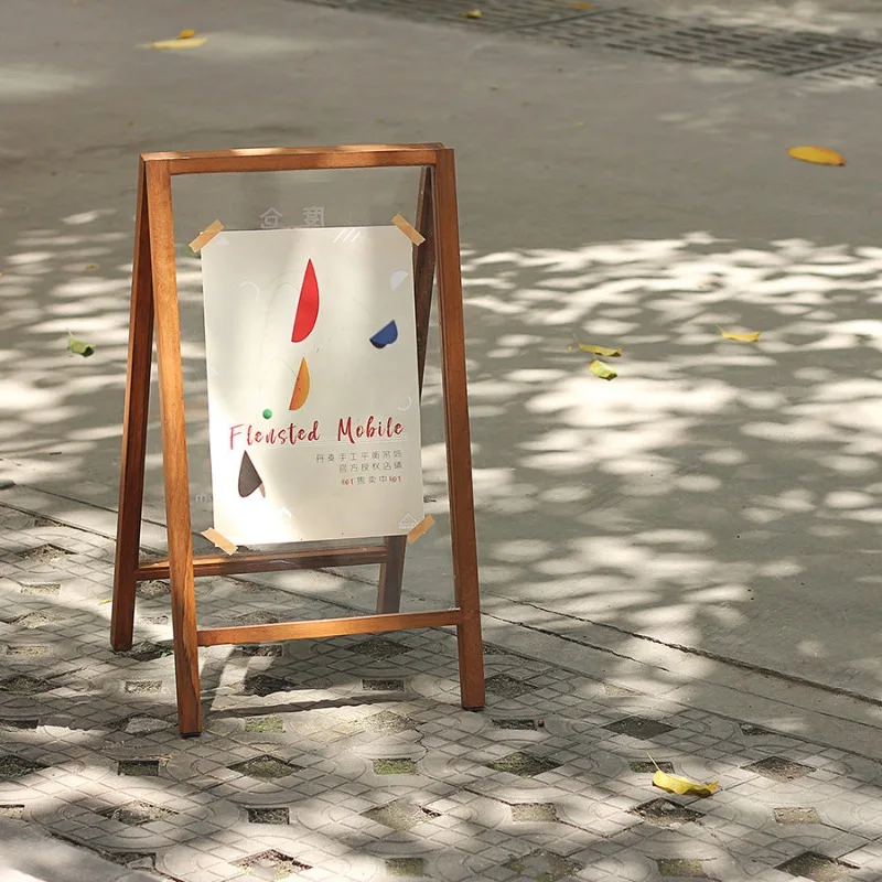 Double-sided display stand Vertical, floor-to-ceiling poster stand
