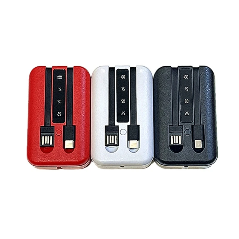 Powerbank Box Micro / Type-C USB Dual Ports 2x 18650/18700/20700/21700 Battery DIY Power Bank-Shell with 2 Cable