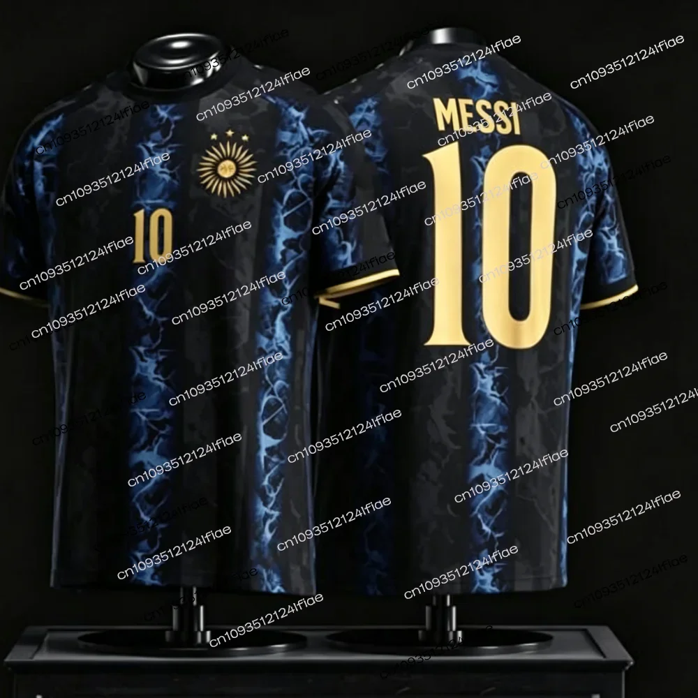 2026 New Argentine Messi Men's Traditional Football Jersey, Outdoor Breathable Quick-Drying T-Shirt, Kids Football Jersey Kit