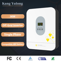 3KW Single Phase Solar Hybrid Inverter Pure Sine Wave PV Inverter 60Hz Output Frequency Dual MPPT WiFi 3000W 24 Volta