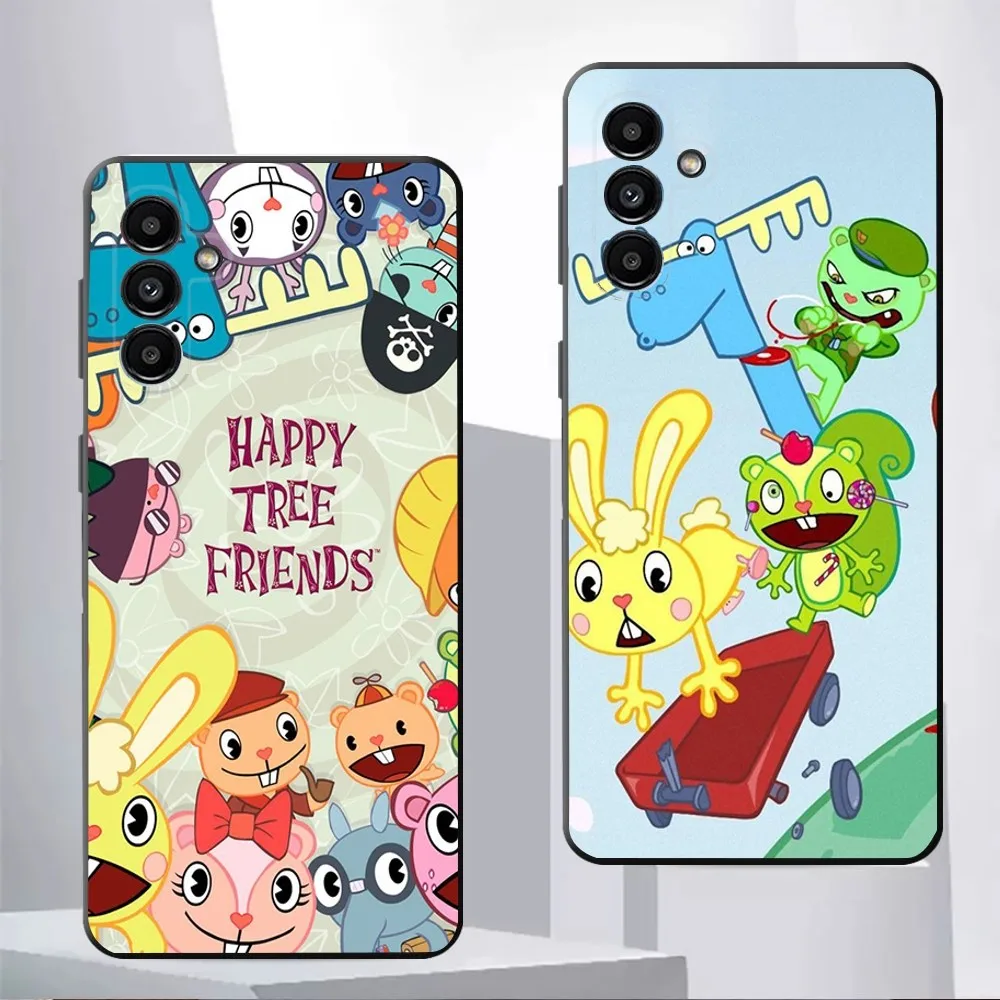 H-Happy Tree Friends-S Phone Case For Samsung Galaxy A13,21s,22,31,32,52,53,71,80,91 Black Soft Cover