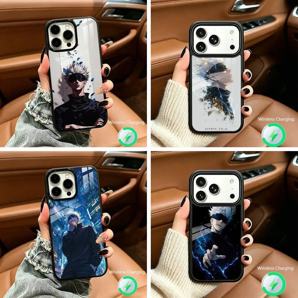 

S-Satoru-G- Gojo-Anime Popular Characters For IPhone17 16 15 14 13 12 11 Plus Pro Max Plus Wireless Charger Phone Case