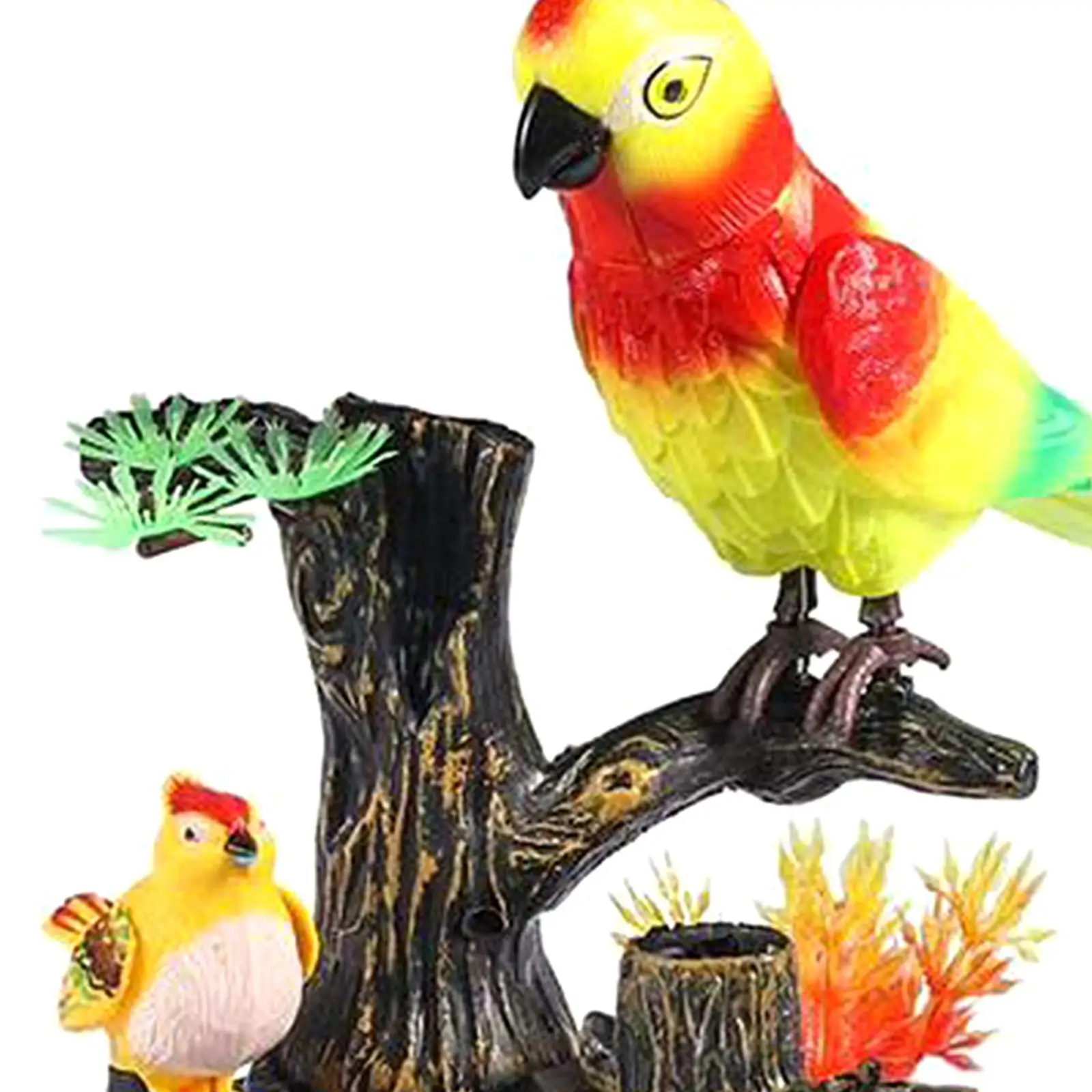 Electronic Birds Toy Singing and Chirping Decoration Cute Electric Desk Pet for Kids Room Baby Desk Christmas Birthday Gifts