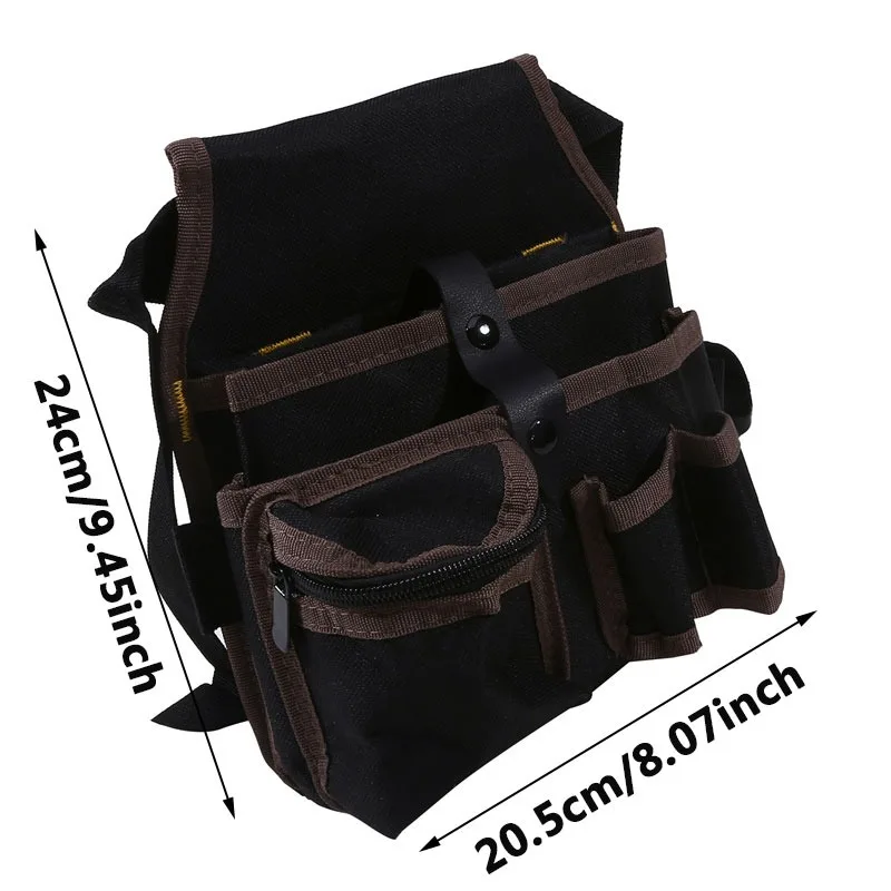 Marsupio per attrezzi portatile Marsupio per attrezzi in vita regolabile Tasca portaoggetti hardware multifunzione per giardinaggio, impianti idraulici, lavorazione del legno