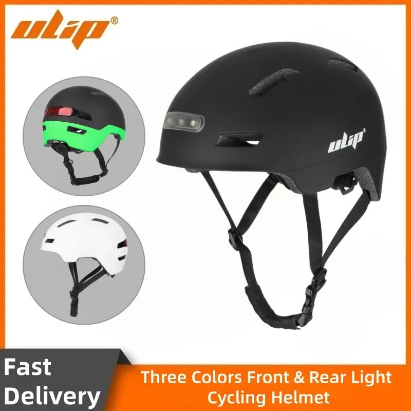 

Ulip L/M Size Riding Helmet with Front Rear Turn Signal Light Fashion LED Cycling Cap for Bicycle Electric Scooter Accessory Kit