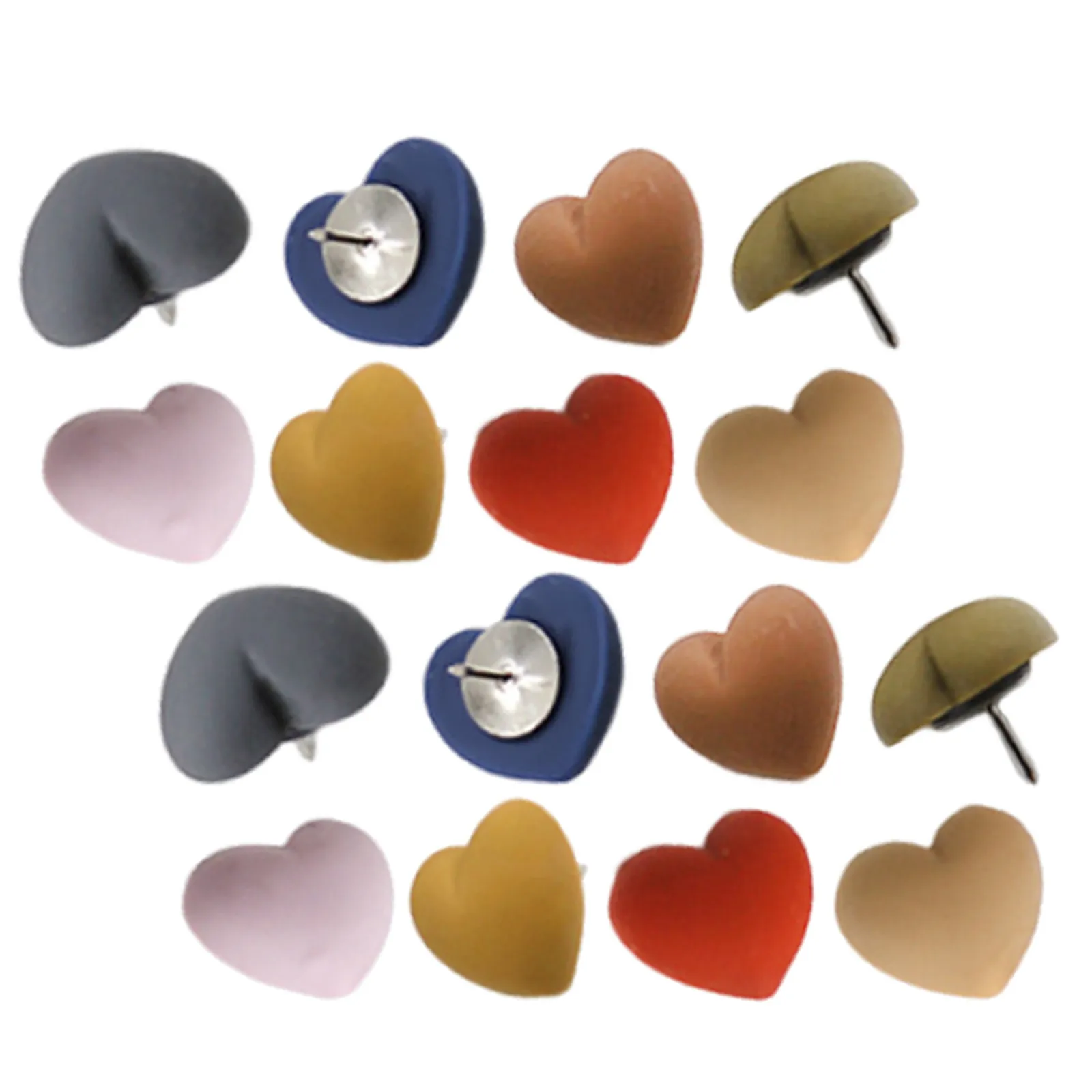 

30Pcs Decorative Heart Pushpins Resin Thumbtacks Cork Board Bulletin Board Photo Map Location Pins Home Office