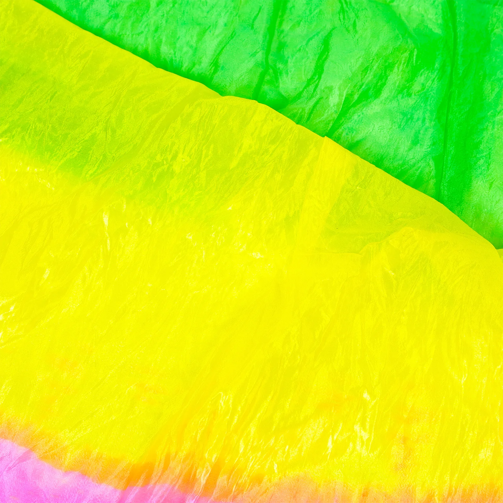 

2Pcs Neat Sewing Line Long Silk Fans Easy to Use and Store for Women Dance Accessories and Performance Color Gradient Fan