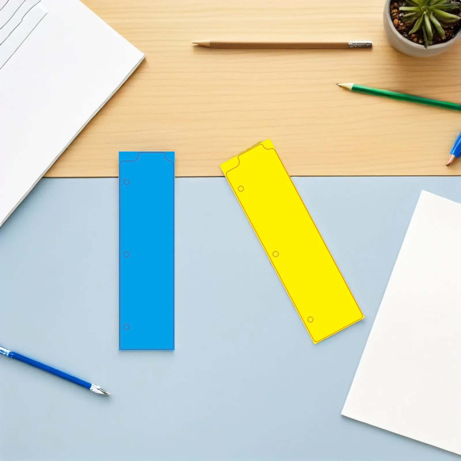 

20Pcs Cute Colored Plastic Binder Dividers Mini Bookmark Separators for Notebooks Textbooks Files Month Planner Index Sheets