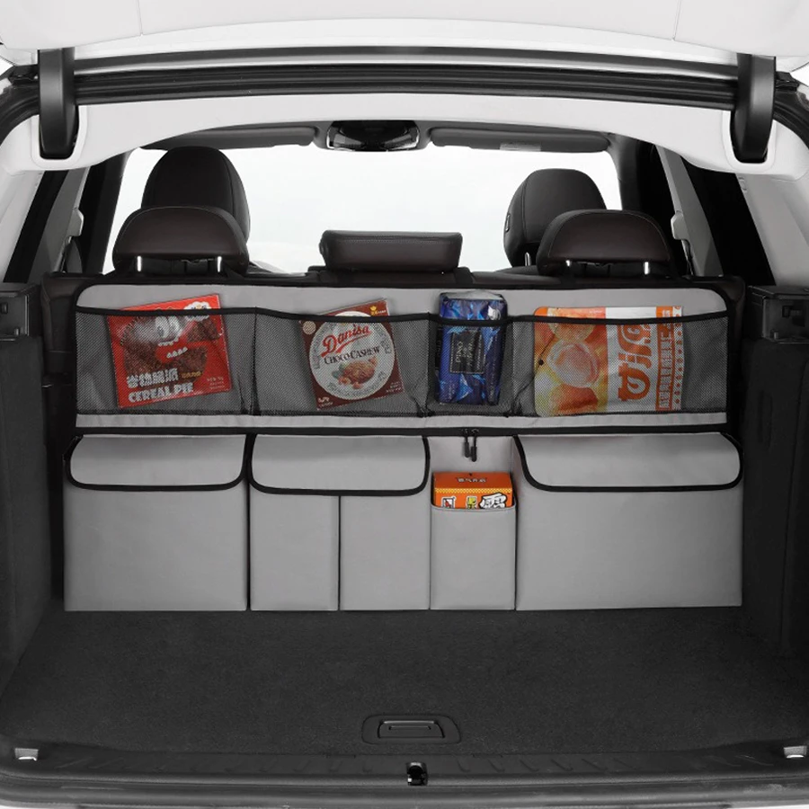 

Car Backseat Organizer Adjustable Storage Bag/Net with Multiple Pockets High Capacity Oxford for Sedan SUV Trunk Accessories