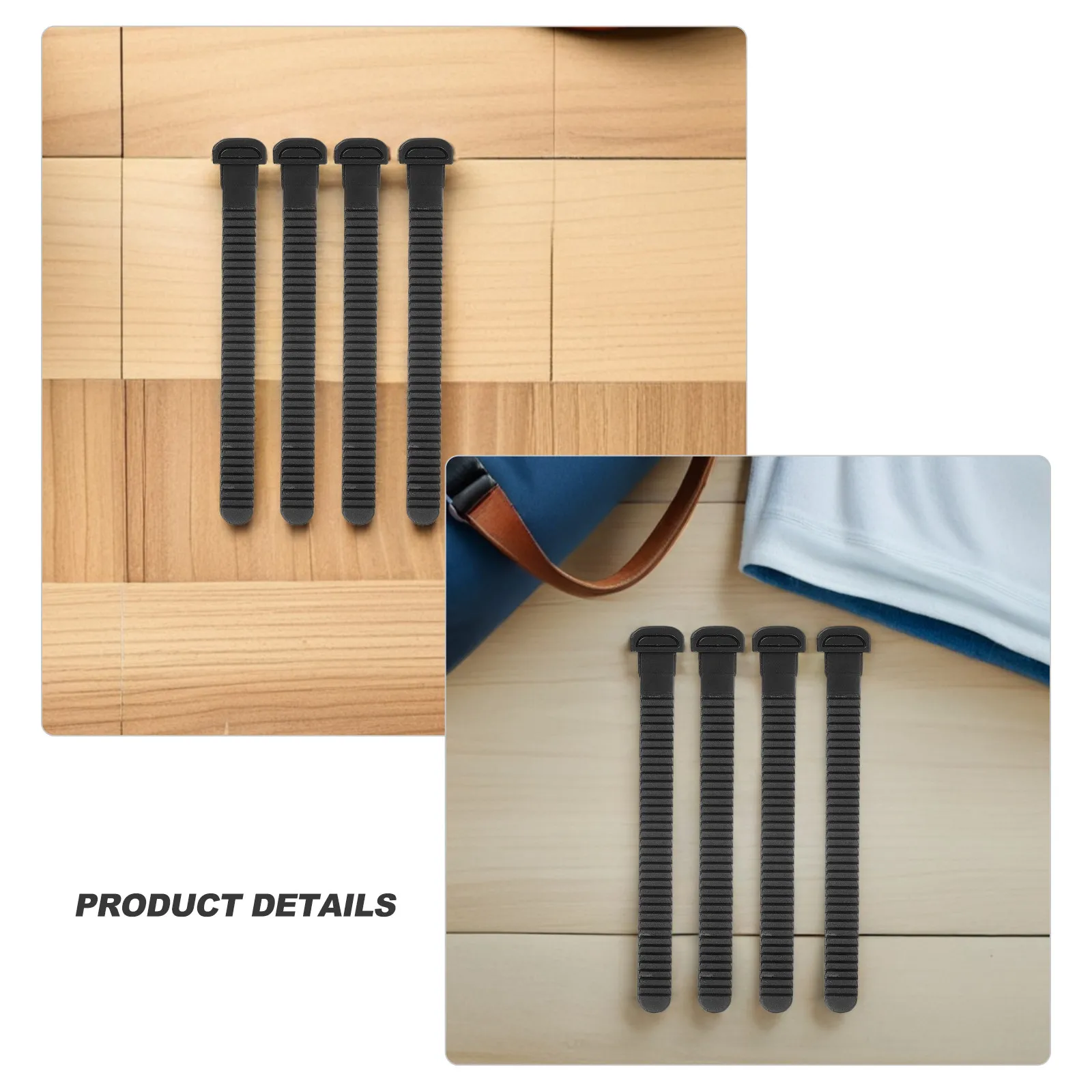 4pcs Adjustable Inline Skate Buckle Straps – Metal & PVC Roller Skating Replacement Straps