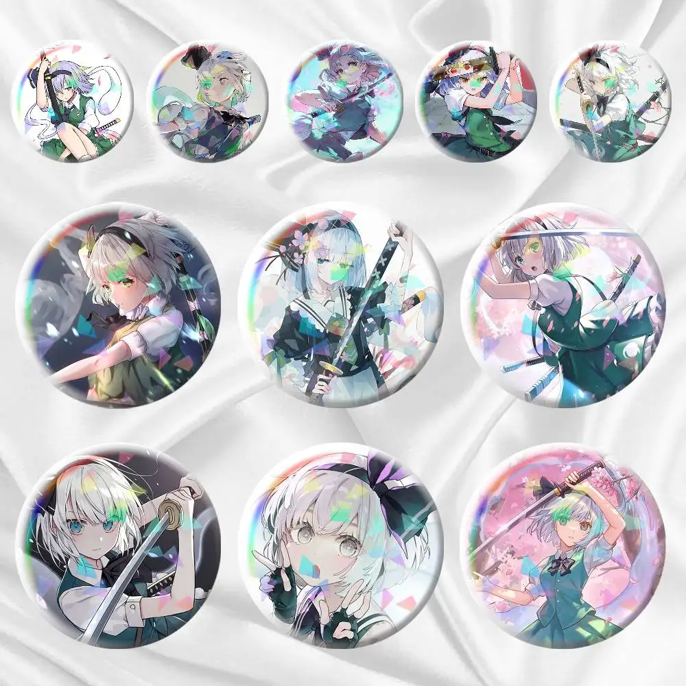 

Youmu Konpaku Touhou Project 75mm 44mm 25mm Brooch Backpack Hat Pins Accessories Toys Badge