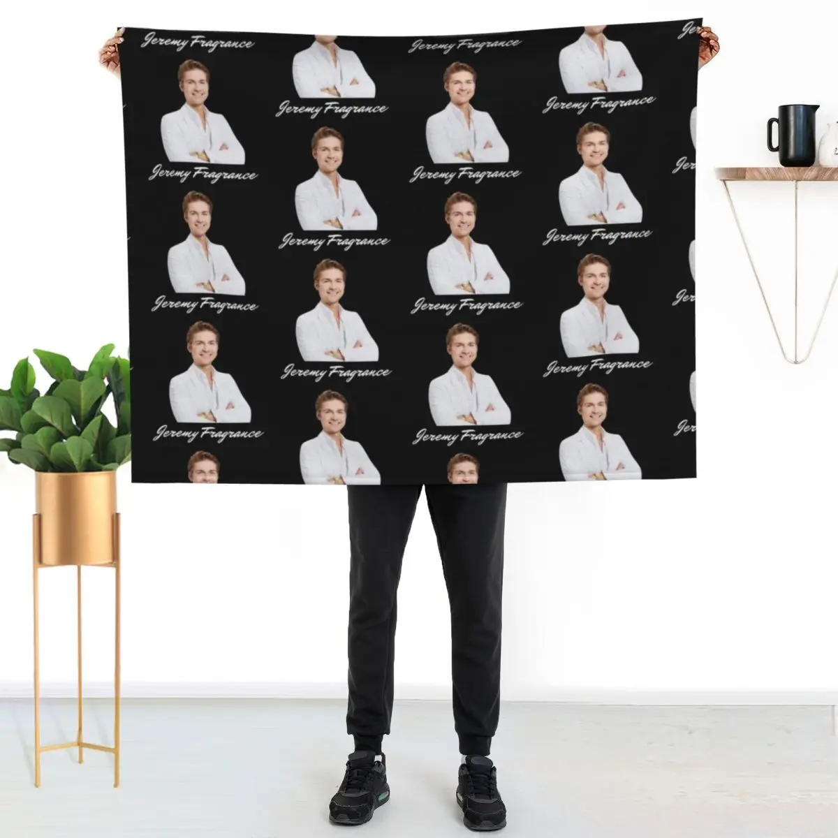 Jeremy Fragrance POWER BABY, JEREMY FRAGRANCE MENTALITY Throw Blanket Lightweight Warm Blanket for Travel Camping
