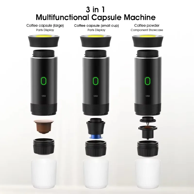 2-in-1 Portable Italian Espresso Machine Espresso Coffee Maker Wireless Portable Espresso Coffee Machine for Car Home and Travel image 6