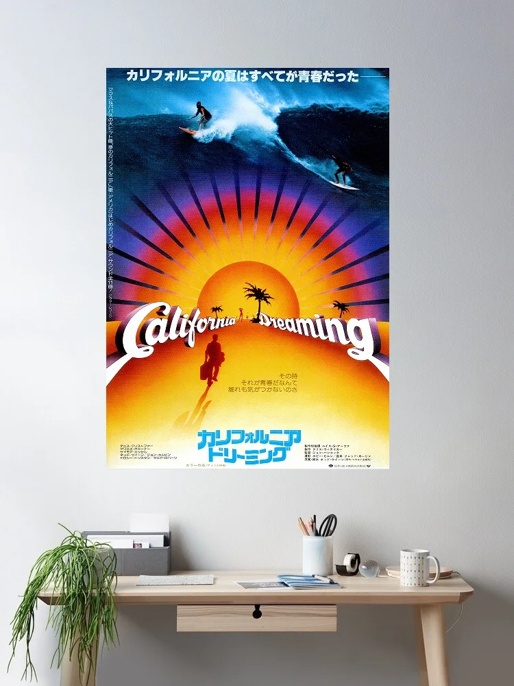 California Dreaming Japanese Movie, Art Print Silk Poster Home Wall Decor