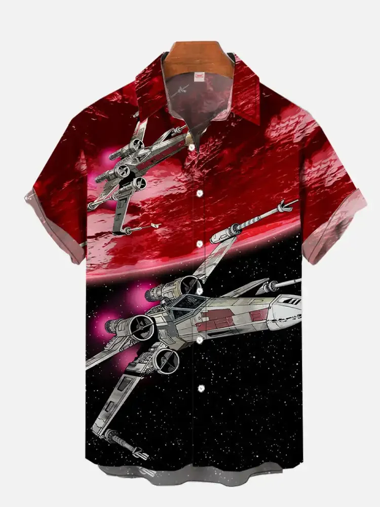 

Men Casual Shirts Summer Women Hawaiian Short Sleeve Shirt Casual Boys Clothes Girls Teen Shirts Fashion Starwars- Tshirt Man