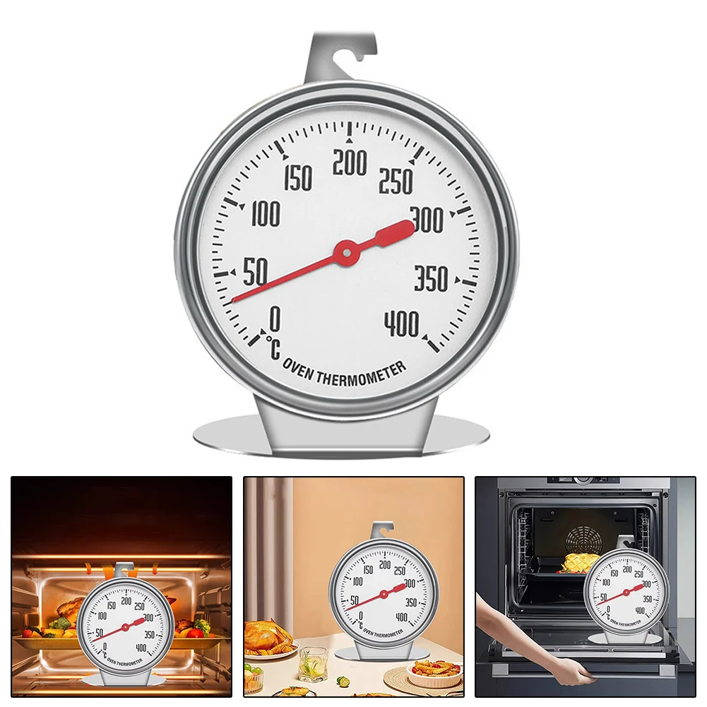 Kitchen Thermometer Oven Thermometer Easy-to-Read Dial Heavy-Duty Stainless Steel Stainless Steel Thermometer 9*7cm
