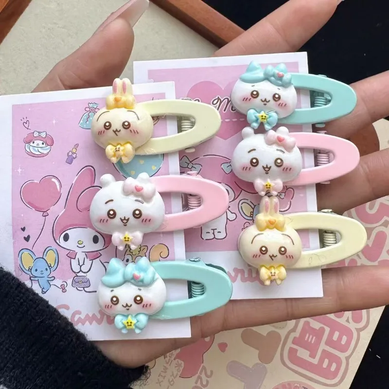 

Chiikawa Hair Clip Usagi Cartoon Cute Hollow Out Style Sweet Side Headpiece Bangs Clip Hair Accessory Student Girl Children Gift
