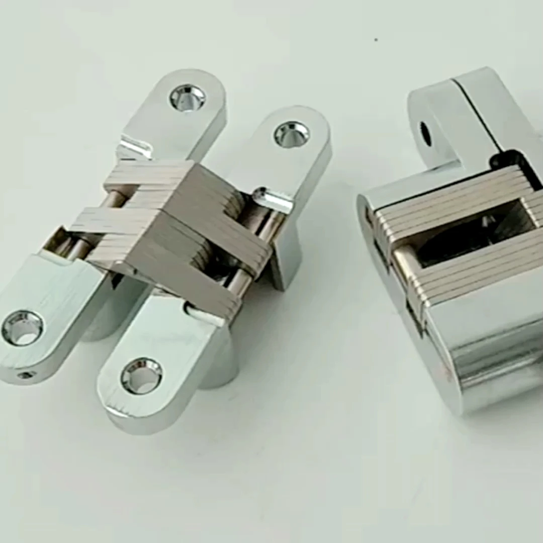 Furniture hardware 28*118mm Stainless steel good quality folding cross concealed door Furniture hinge