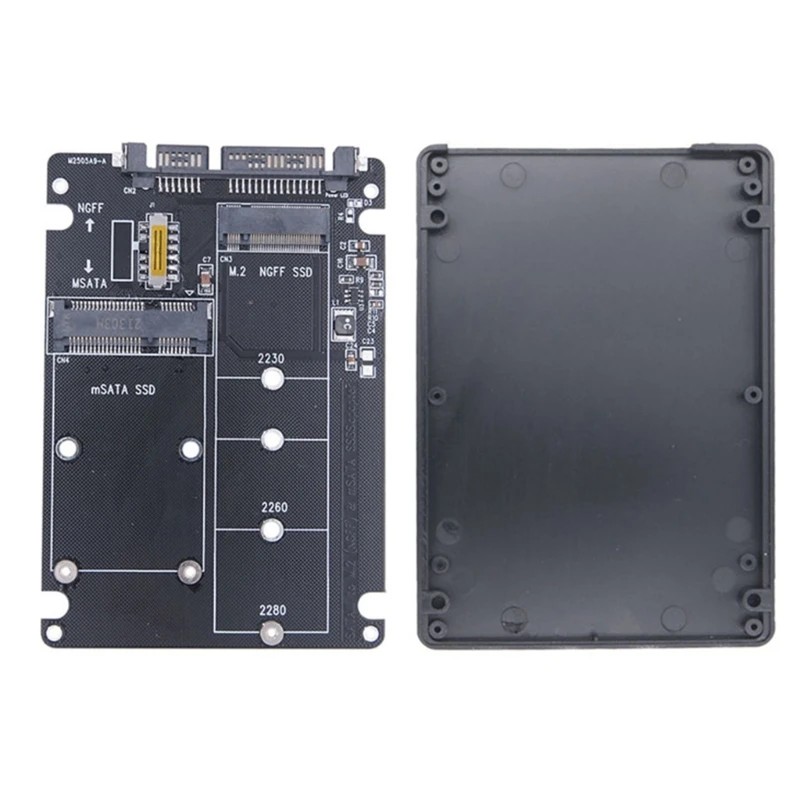 MSATA /M.2 To Solid Disk SATA3 Adapter Card Support 2230/42/60/80 SSDs NGFF to SATA3 External Hard Disk Enclosure