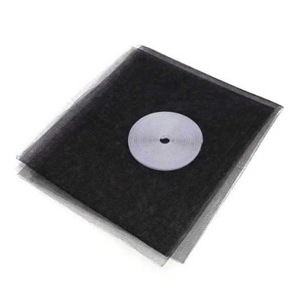 

-Mosquito Window Screen Mesh Black Self-Adhesive Eco-Friendly DIY Flyscreen Insect Ventilation