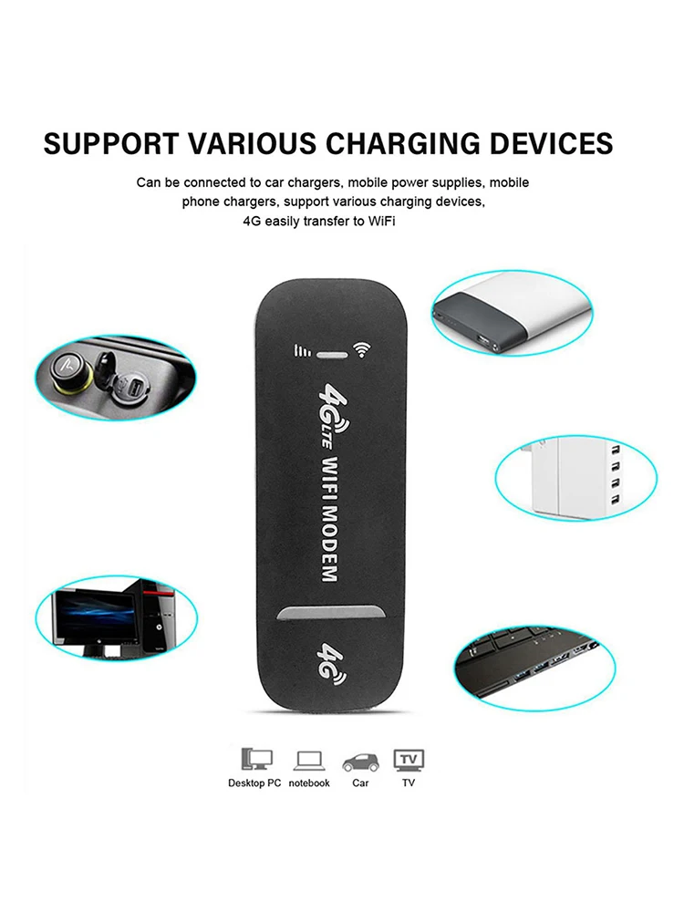 4G LTE لاسلكي USB دونغل موبايل برودباند 150Mbps مودم عصا بطاقة Sim راوتر لاسلكي USB 150Mbps مودم عصا
