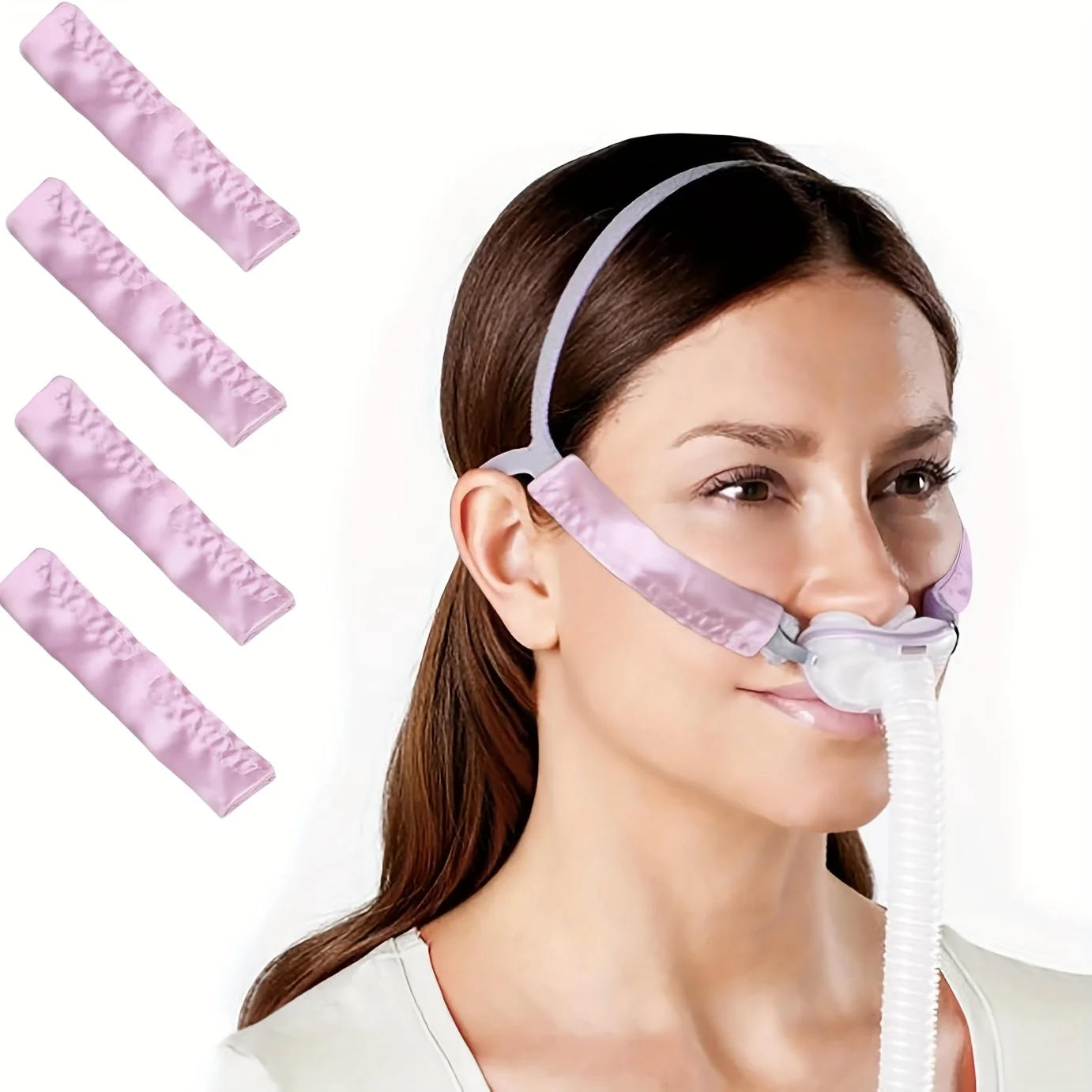 

6 упаковок чехлов на ремни CPAP, подушечки для лица CPAP, универсальные и удобные шелковистые подушечки для головных уборов CPAP для снижения стресса